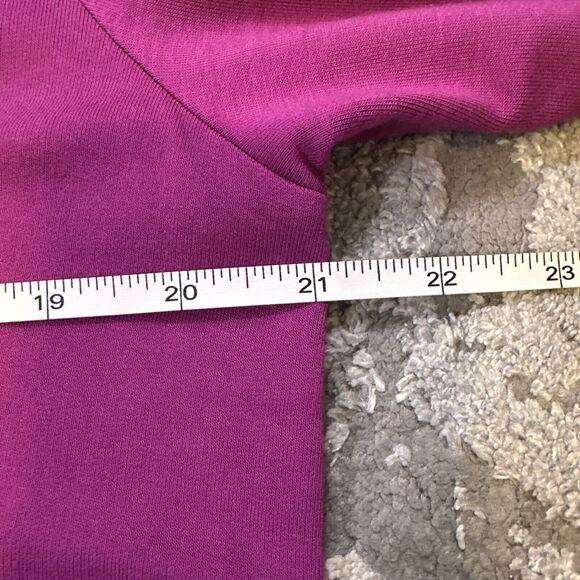 Soft Surroundings Womens Size M Magenta Cozy Knit Tunic Top Kangaroo Pocket - Picture 9 of 10